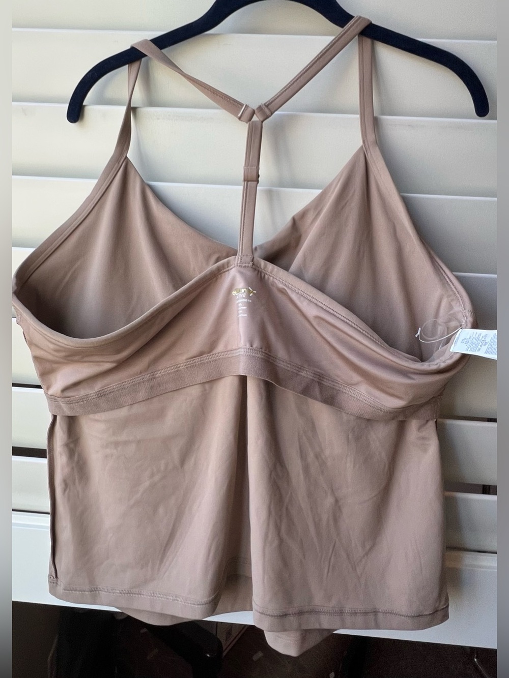 Old Navy Active XXL NEW LIGHT SUPPORT Taupe Racerback Cami Tank - Picture 7 of 9
